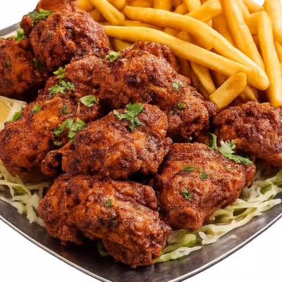 Fish Pakora with Fries